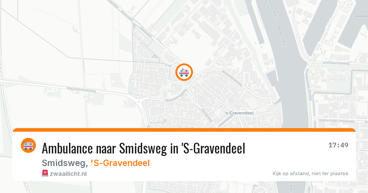 Ambulance naar Smidsweg in 'S-Gravendeel — 27 jun 2026