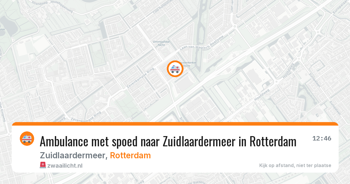 Ambulance met spoed naar Zuidlaardermeer in Rotterdam — 16 jun 2026