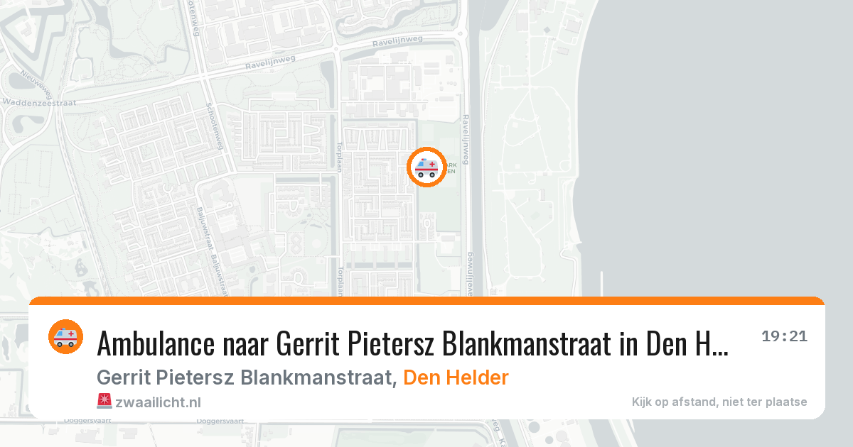 Ambulance naar Gerrit Pietersz Blankmanstraat in Den Helder — 15 jul 2026