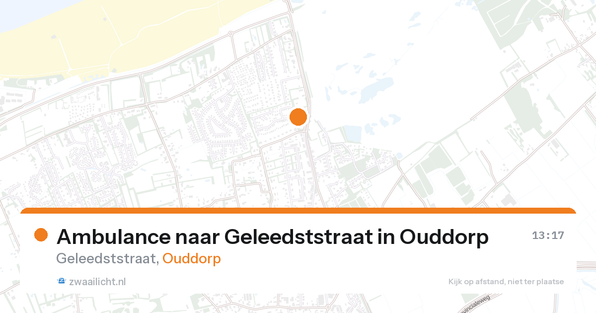 Ambulance naar Geleedststraat in Ouddorp — 26 aug 2026