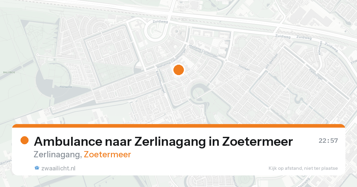 Ambulance naar Zerlinagang in Zoetermeer — 17 aug 2026