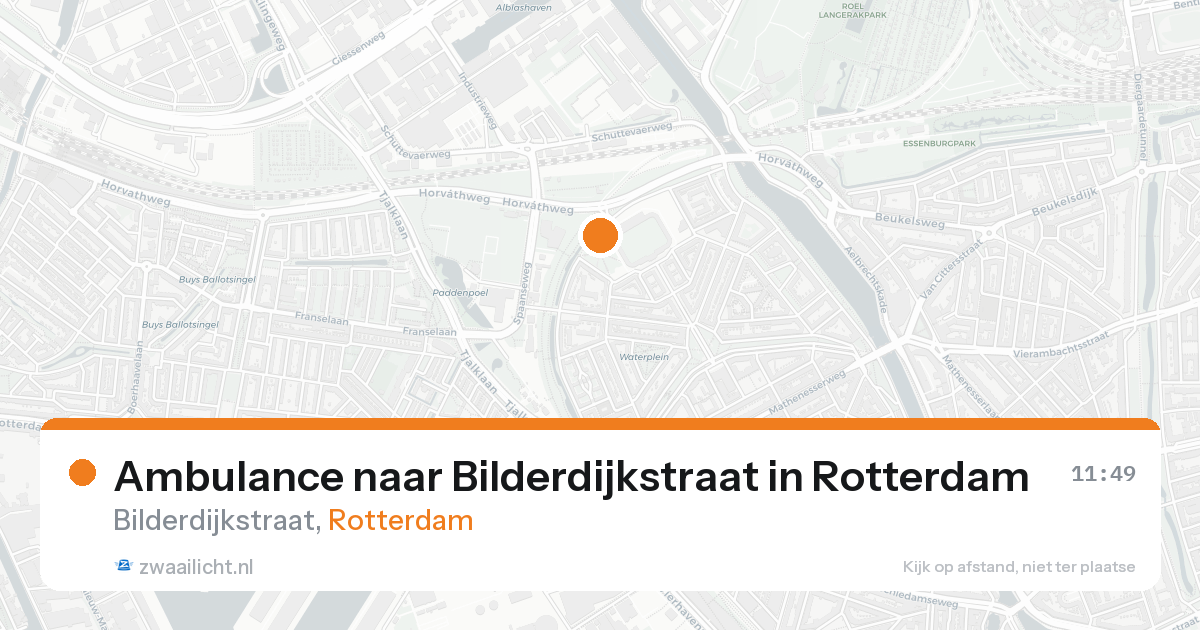 Ambulance naar Bilderdijkstraat in Rotterdam — 16 aug 2026