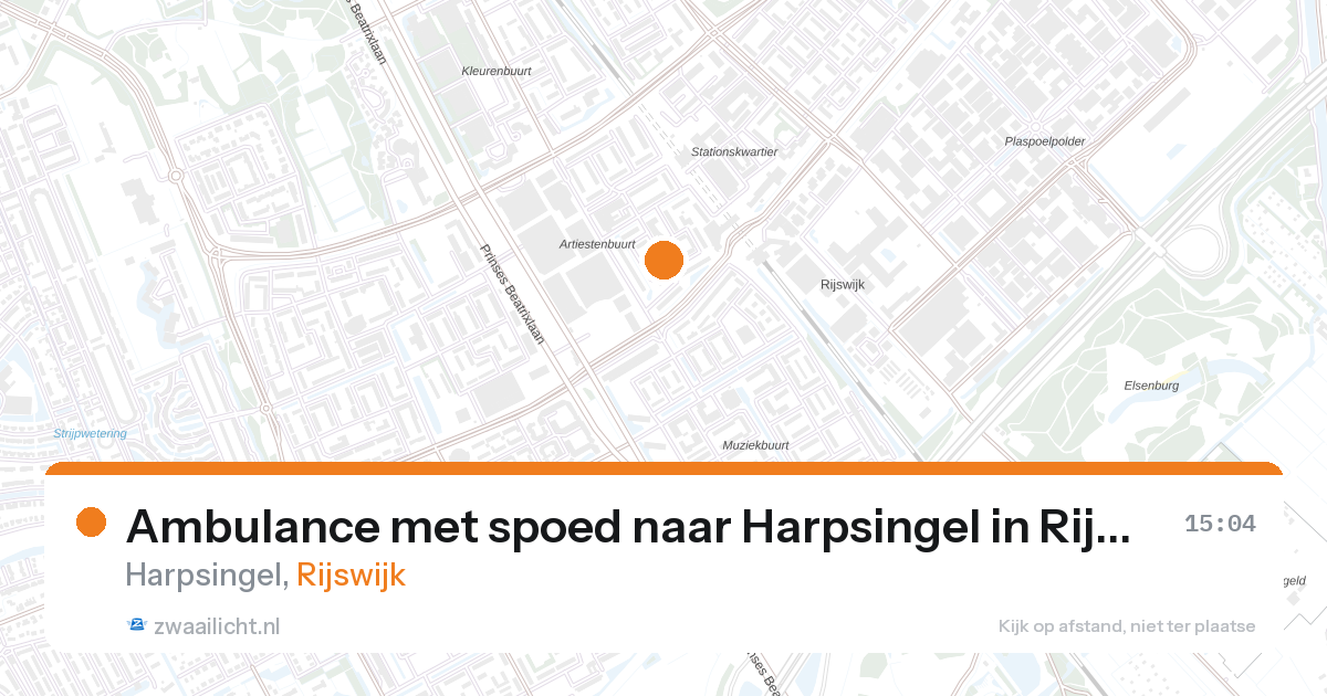 Ambulance met spoed naar Harpsingel in Rijswijk — 16 apr 2026