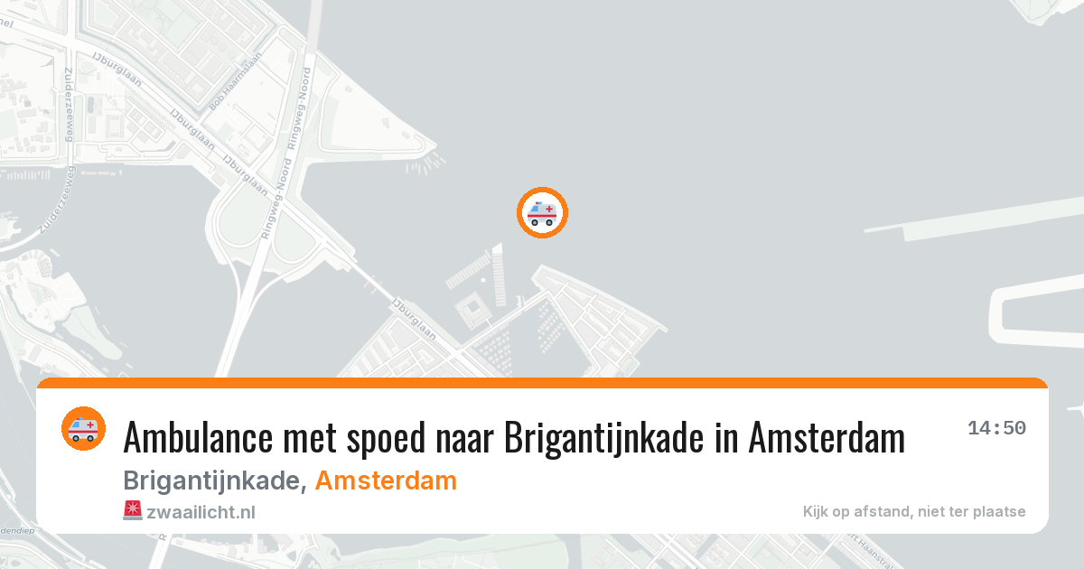 Ambulance met spoed naar Brigantijnkade in Amsterdam — 3 mei 2026