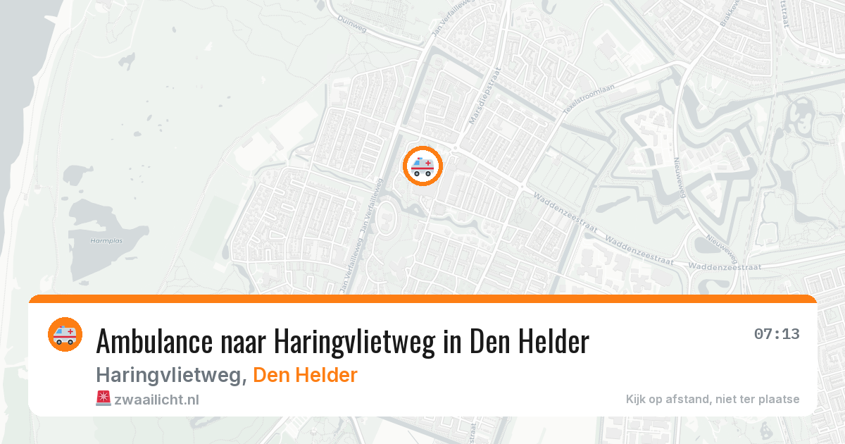 Ambulance naar Haringvlietweg in Den Helder — 9 aug 2026