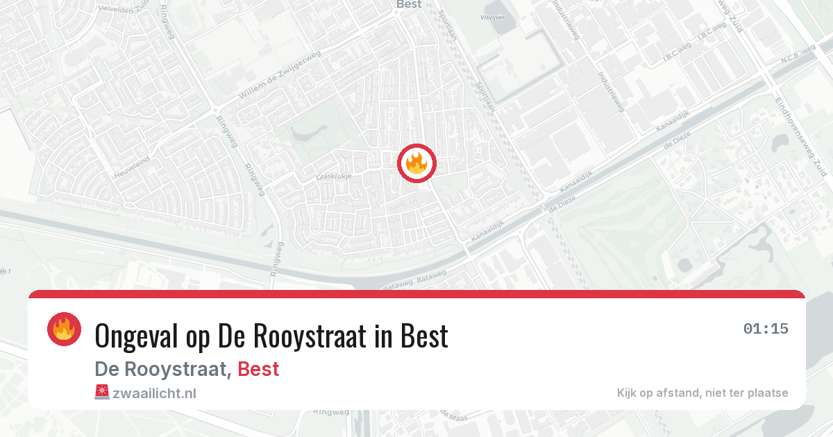 Ongeval op De Rooystraat in Best — 30 mrt 2026