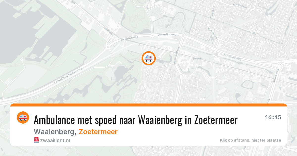 Ambulance met spoed naar Waaienberg in Zoetermeer — 13 aug 2026