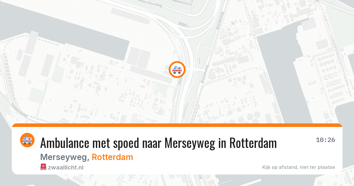Ambulance met spoed naar Merseyweg in Rotterdam — 20 mrt 2026