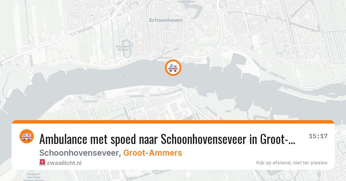Ambulance met spoed naar Schoonhovenseveer in Groot-Ammers — 21 jun 2026