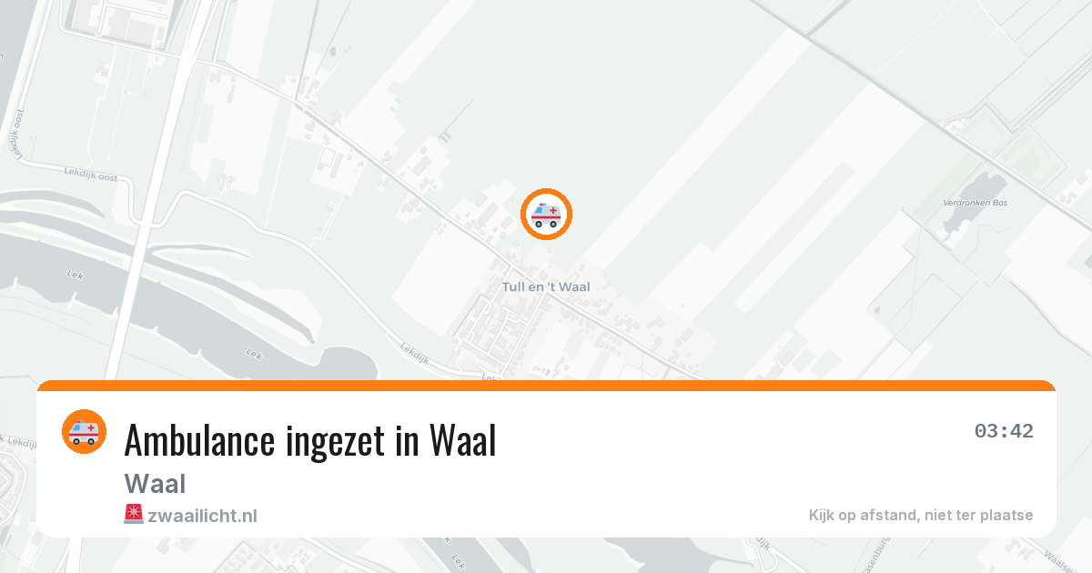 Ambulance ingezet in Waal — 6 mrt 2026