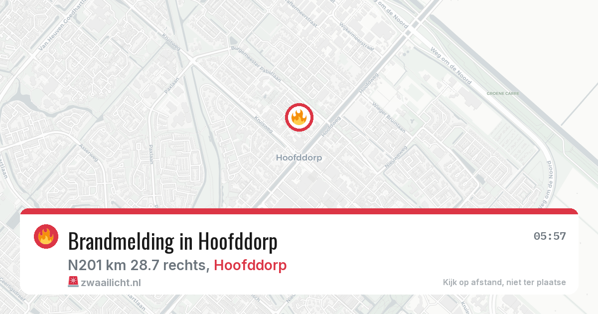 Brandmelding in Hoofddorp — 28 jun 2026