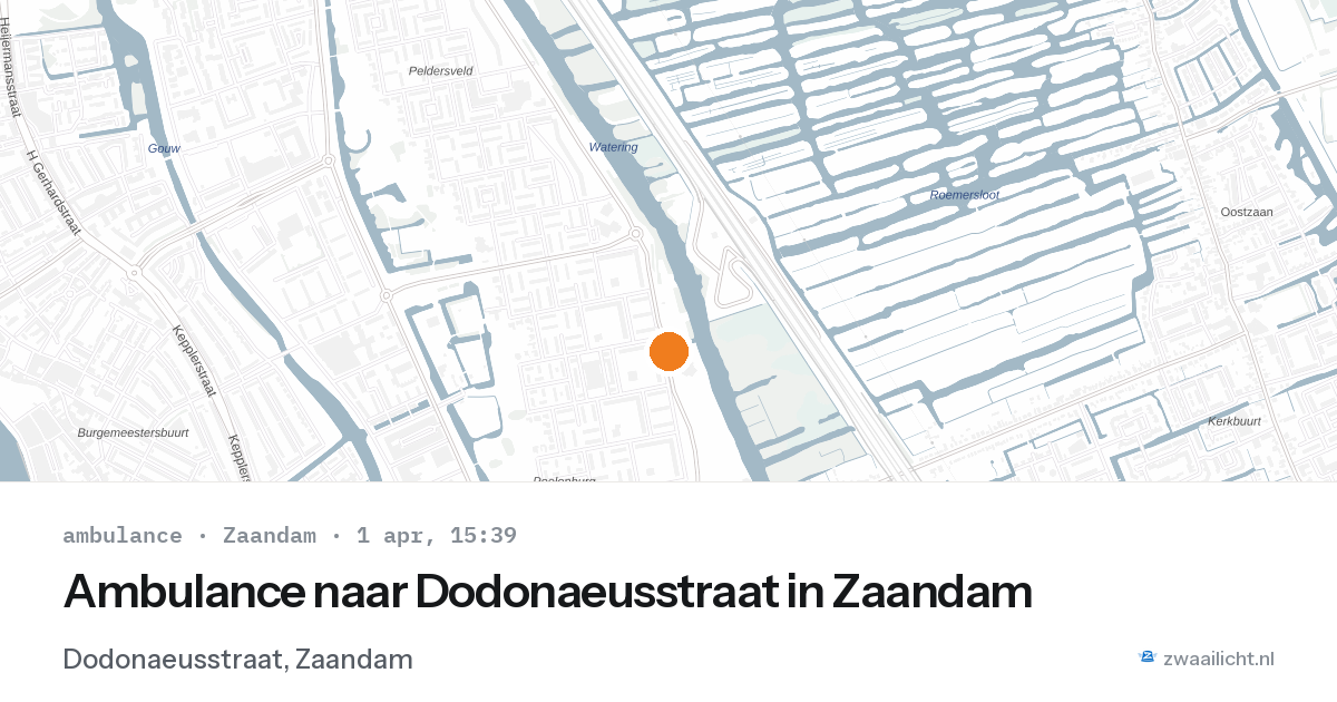 Ambulance naar Dodonaeusstraat in Zaandam — 1 apr 2026