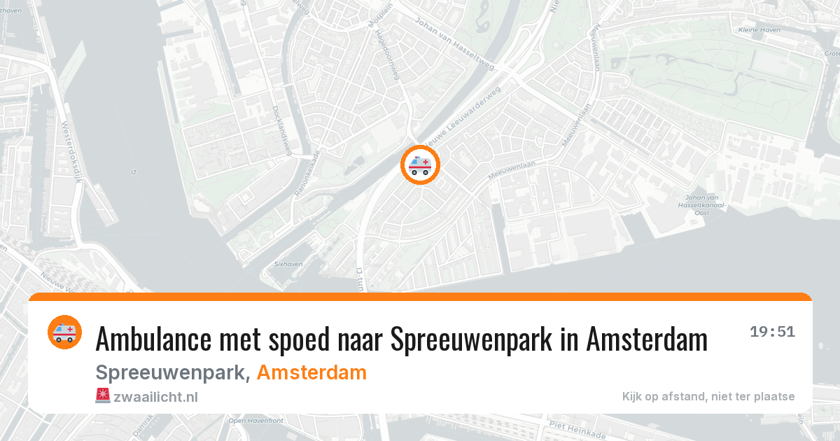 Ambulance met spoed naar Spreeuwenpark in Amsterdam — 8 jun 2026
