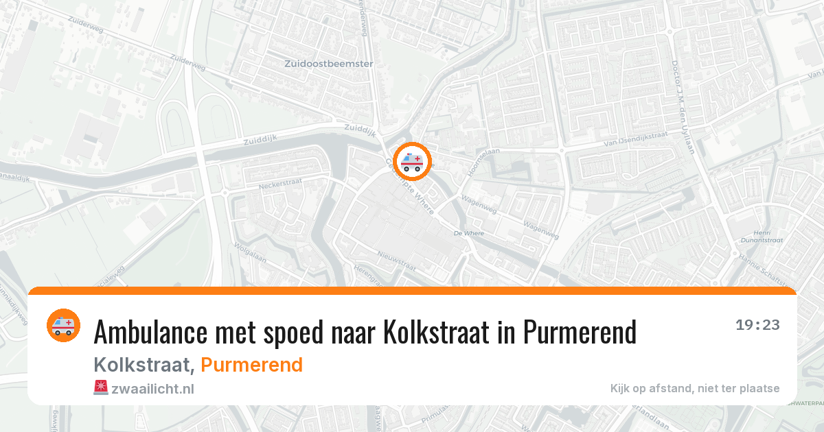 Ambulance met spoed naar Kolkstraat in Purmerend — 1 jul 2026