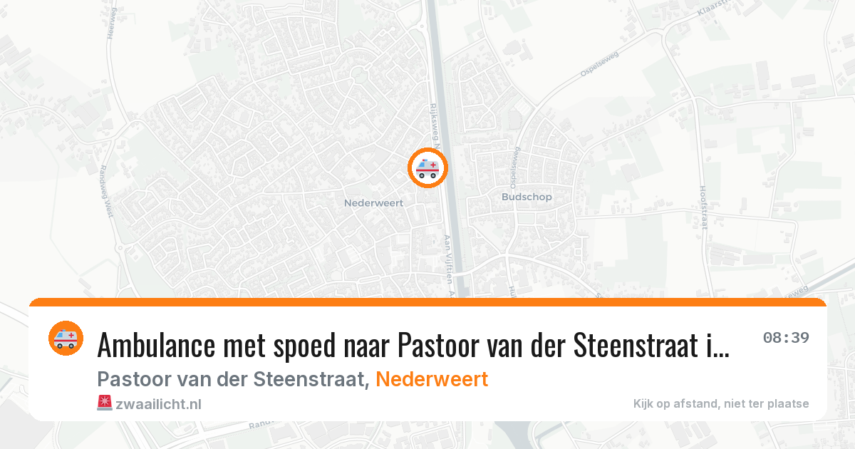 Ambulance met spoed naar Pastoor van der Steenstraat in Nederweert — 6 jul 2026