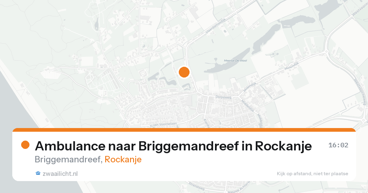 Ambulance naar Briggemandreef in Rockanje — 17 aug 2026