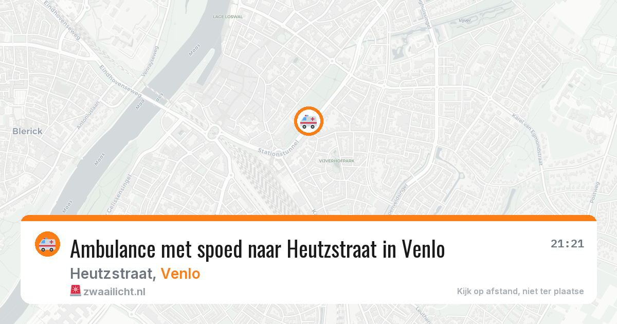 Ambulance met spoed naar Heutzstraat in Venlo — 7 jul 2026