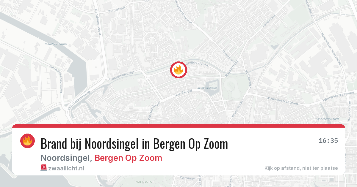 Brand bij Noordsingel in Bergen Op Zoom — 10 apr 2026