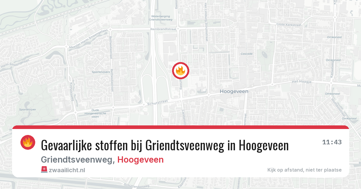 Gevaarlijke stoffen bij Griendtsveenweg in Hoogeveen — 13 mei 2026