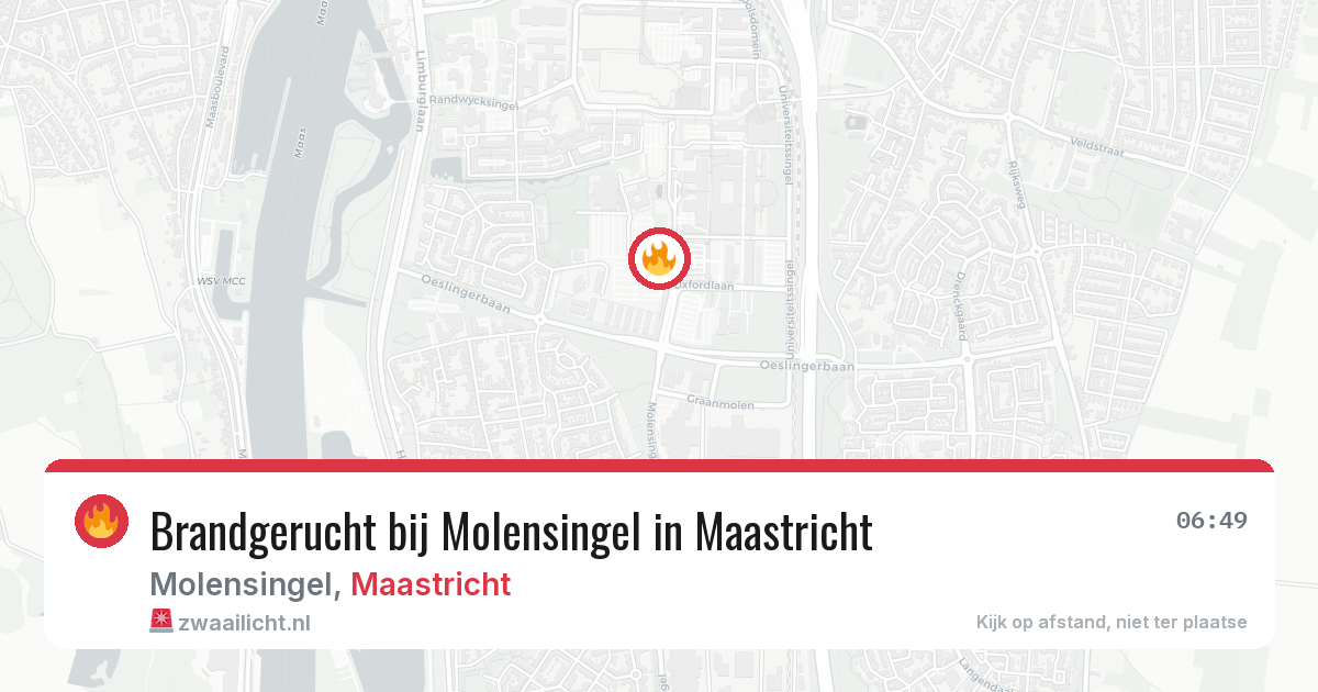 Brandgerucht bij Molensingel in Maastricht — 20 jul 2026