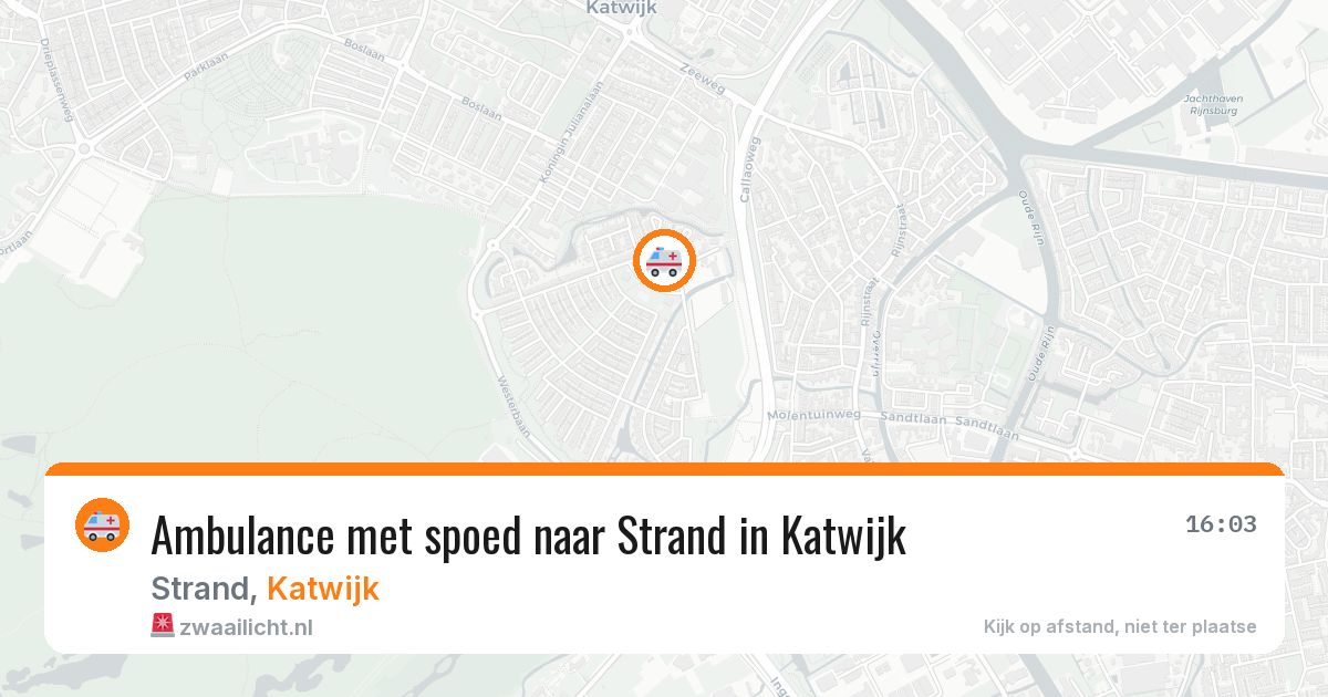 Ambulance met spoed naar Strand in Katwijk — 12 aug 2026
