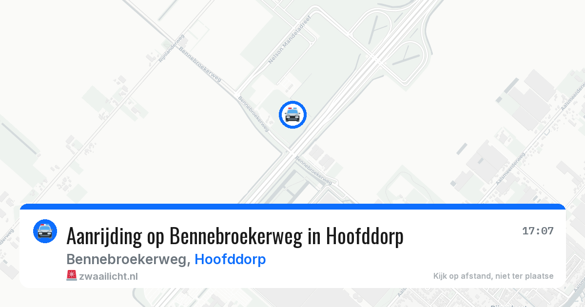 Aanrijding op Bennebroekerweg in Hoofddorp — 2 apr 2026