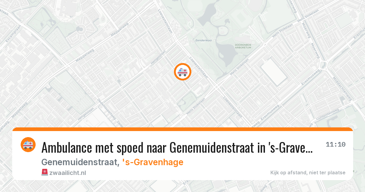 Ambulance met spoed naar Genemuidenstraat in 's-Gravenhage — 15 mei 2026