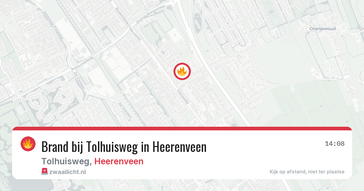 Brand bij Tolhuisweg in Heerenveen — 29 jul 2026