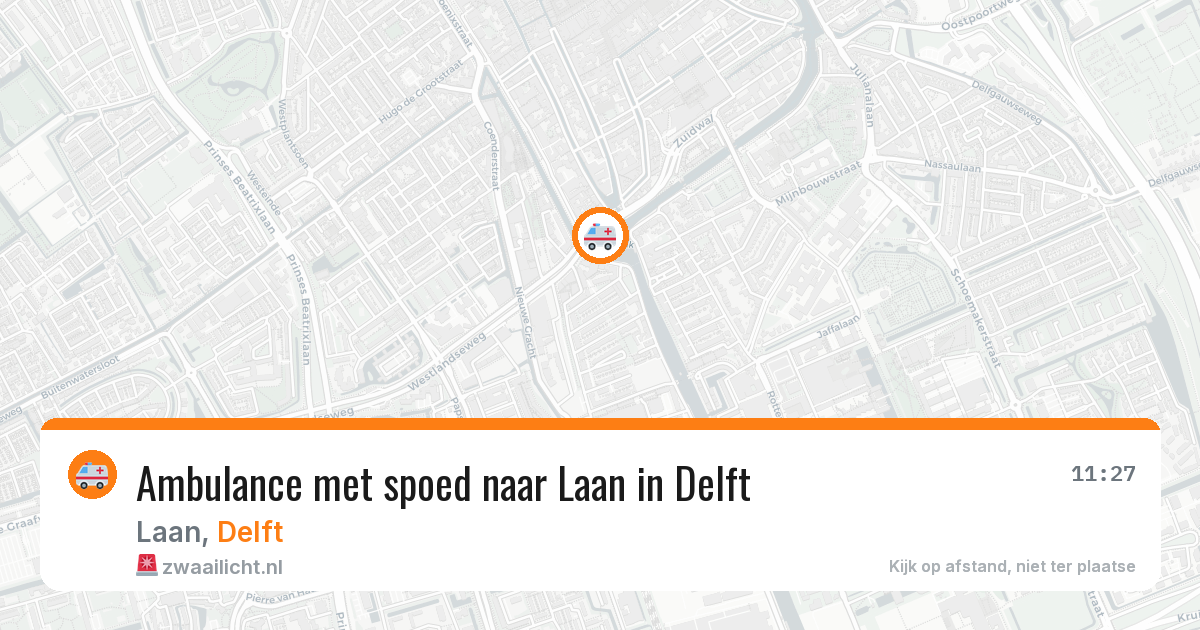 Ambulance met spoed naar Laan in Delft — 1 jul 2026
