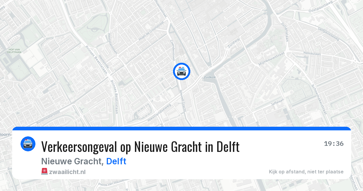 Verkeersongeval op Nieuwe Gracht in Delft — 27 mei 2026