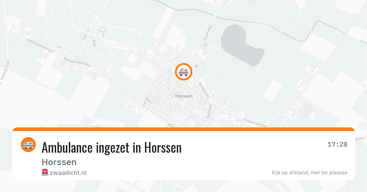 Ambulance ingezet in Horssen — 13 apr 2026