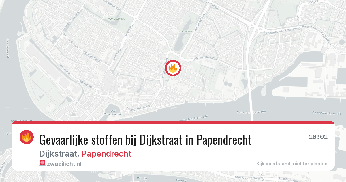 Gevaarlijke stoffen bij Dijkstraat in Papendrecht — 10 apr 2026