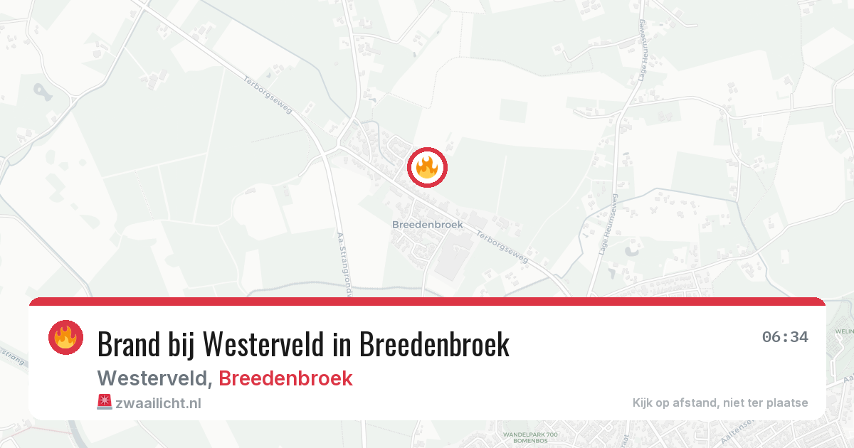 Brand bij Westerveld in Breedenbroek — 7 mrt 2026