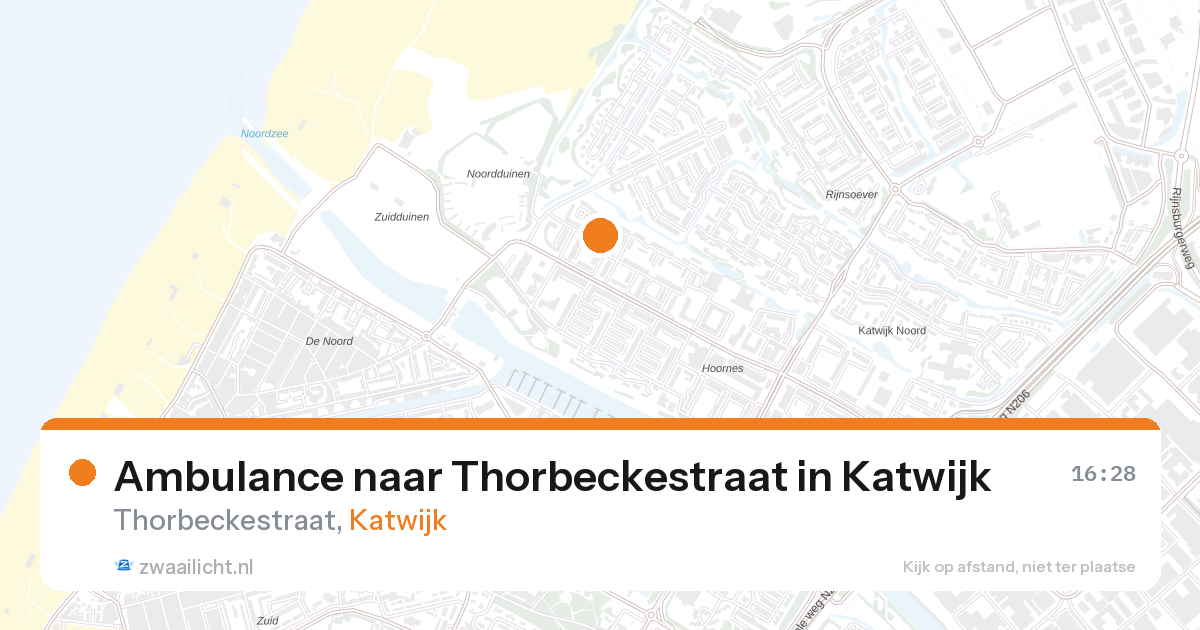 Ambulance naar Thorbeckestraat in Katwijk — 27 jun 2026