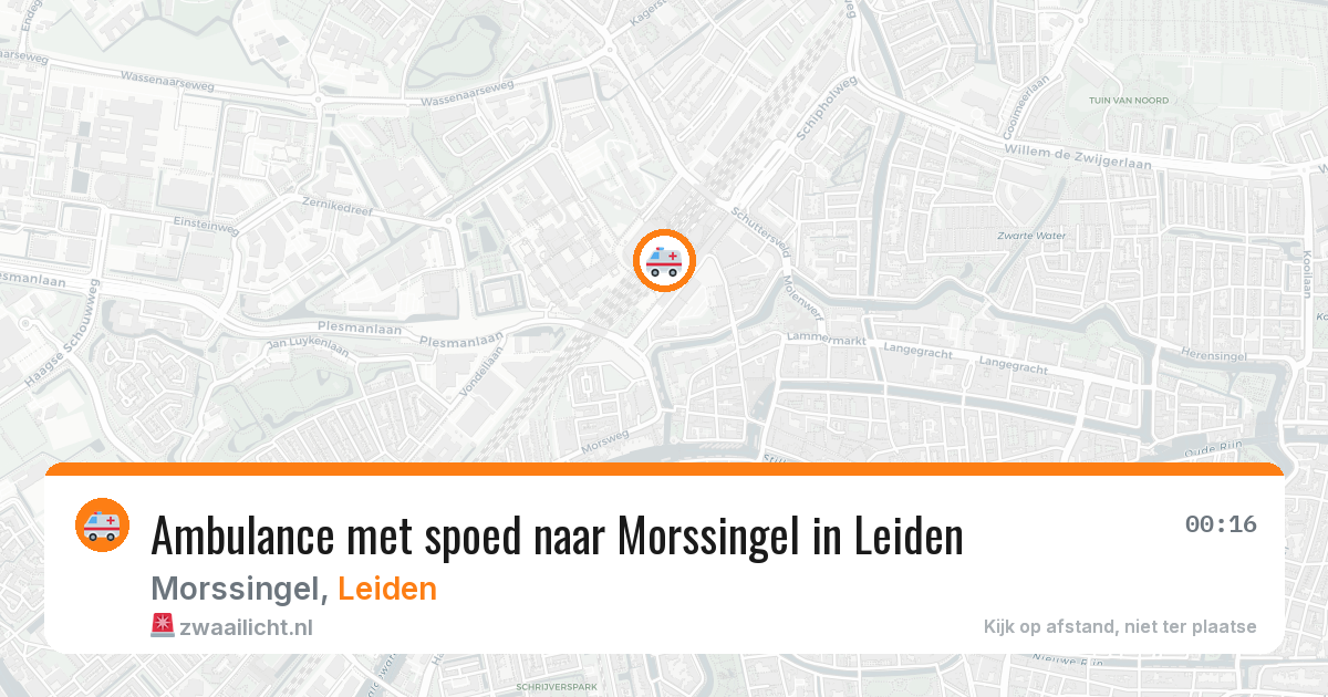 Ambulance met spoed naar Morssingel in Leiden — 19 mrt 2026