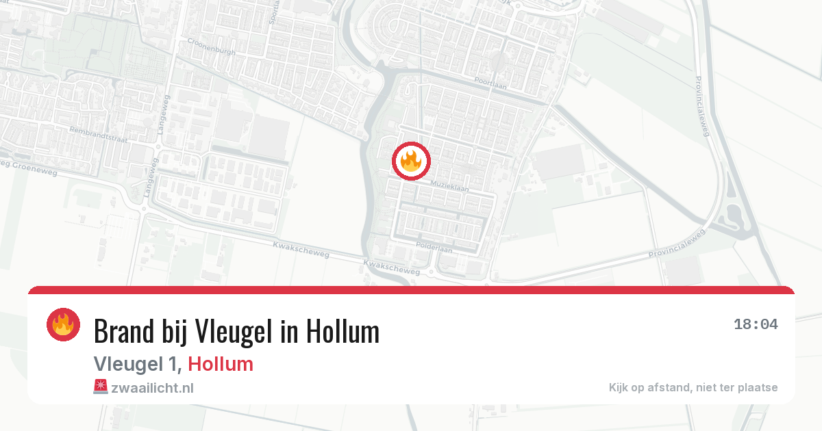 Brand bij Vleugel in Hollum — 27 apr 2026