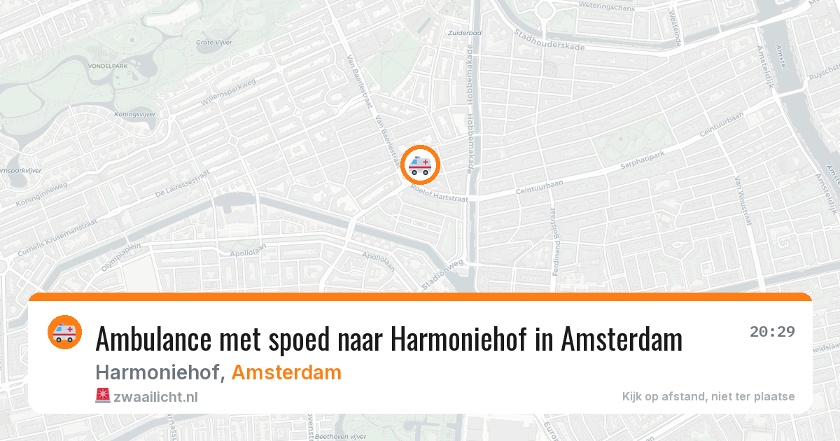 Ambulance met spoed naar Harmoniehof in Amsterdam — 1 mrt 2026