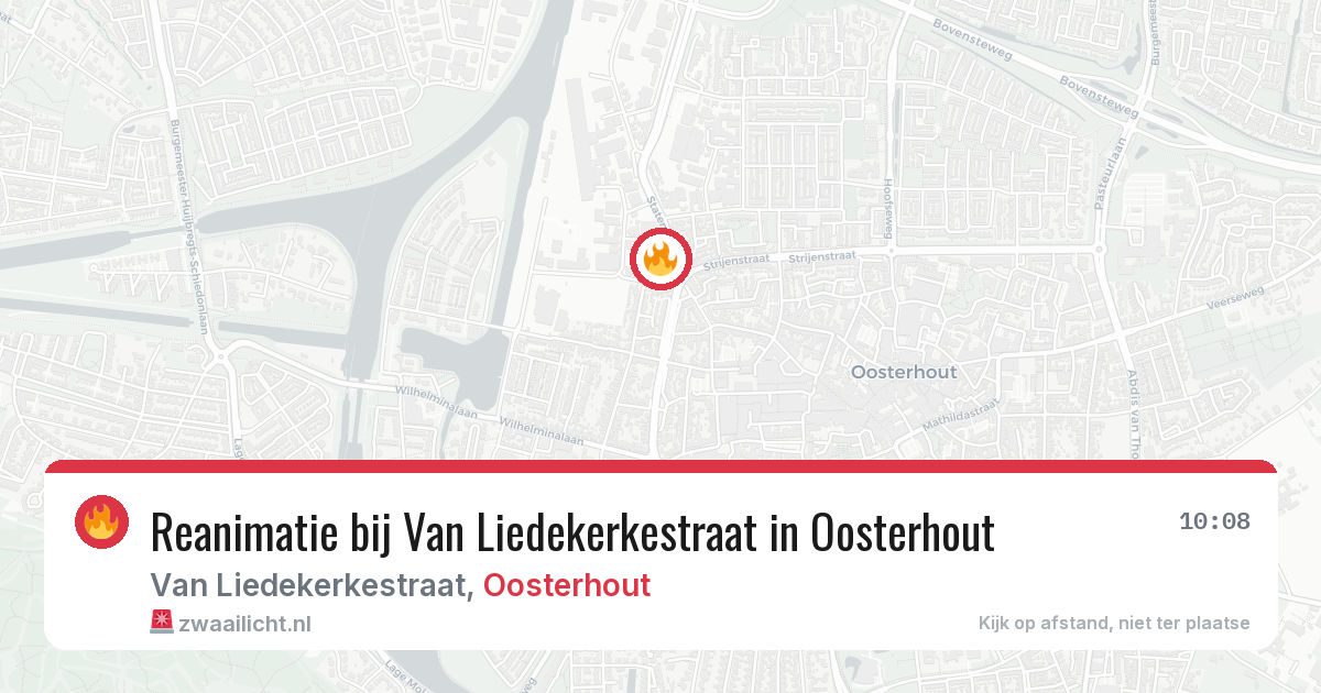 Reanimatie bij Van Liedekerkestraat in Oosterhout — 9 mei 2026