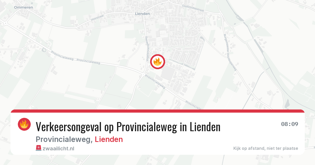 Verkeersongeval op Provincialeweg in Lienden — 21 mrt 2026