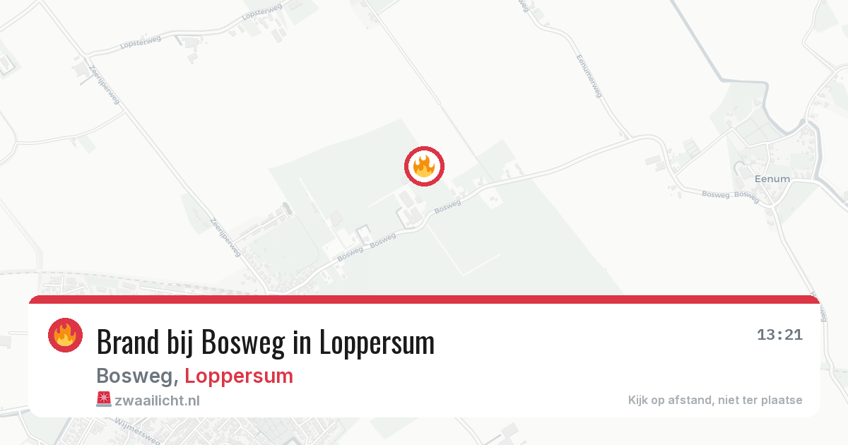 Brand bij Bosweg in Loppersum — 11 mrt 2026