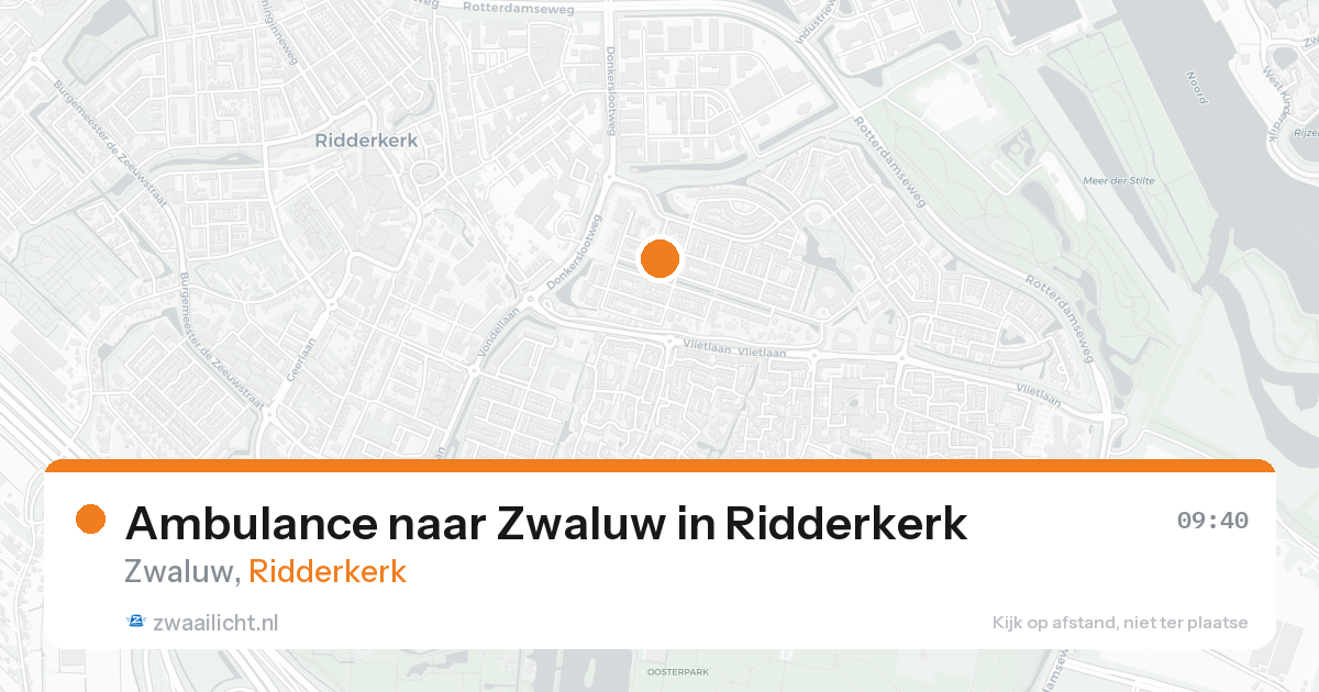 Ambulance naar Zwaluw in Ridderkerk — 14 jul 2026