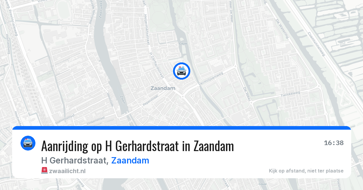 Aanrijding op H Gerhardstraat in Zaandam — 12 apr 2026
