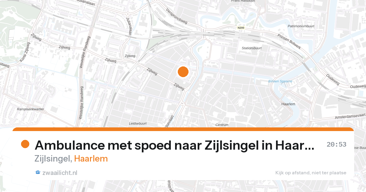 Ambulance met spoed naar Zijlsingel in Haarlem — 27 aug 2026