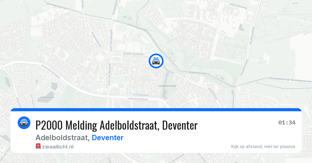 P2000 Melding Adelboldstraat, Deventer — 1 jul 2026