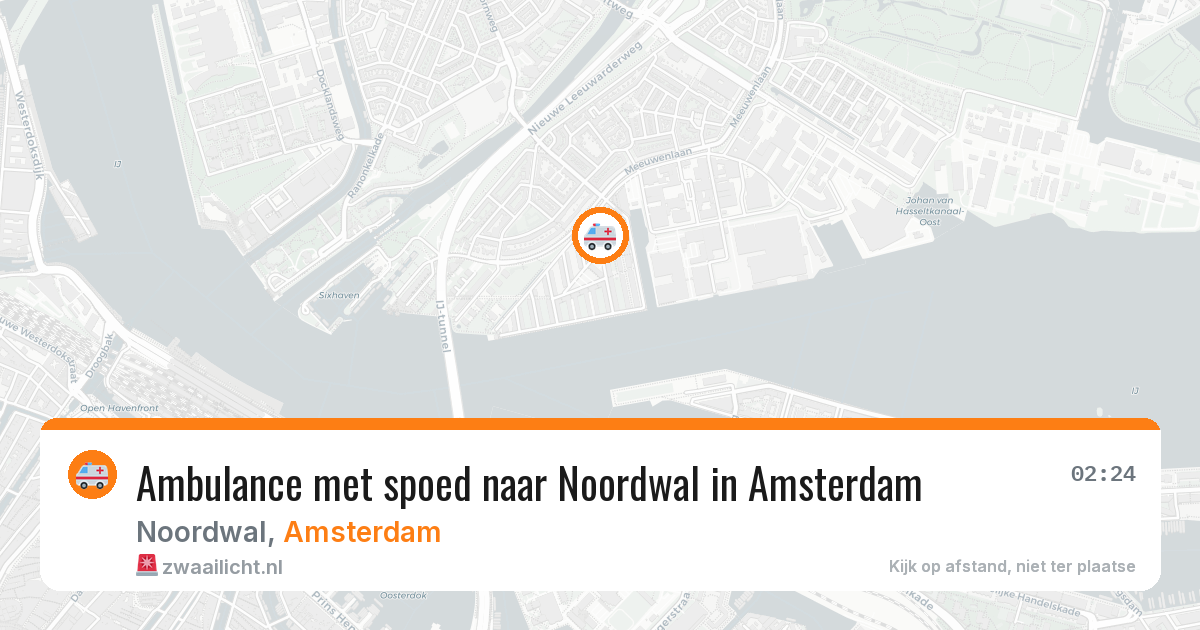 Ambulance met spoed naar Noordwal in Amsterdam — 19 jul 2026