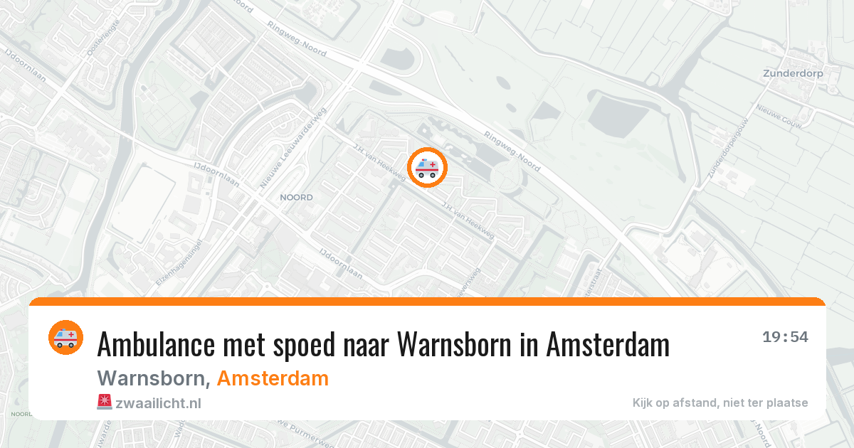 Ambulance met spoed naar Warnsborn in Amsterdam — 7 apr 2026