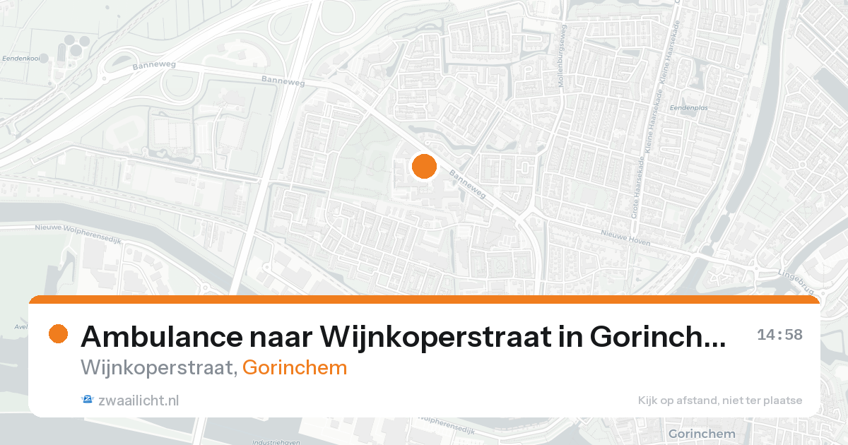 Ambulance naar Wijnkoperstraat in Gorinchem — 17 aug 2026