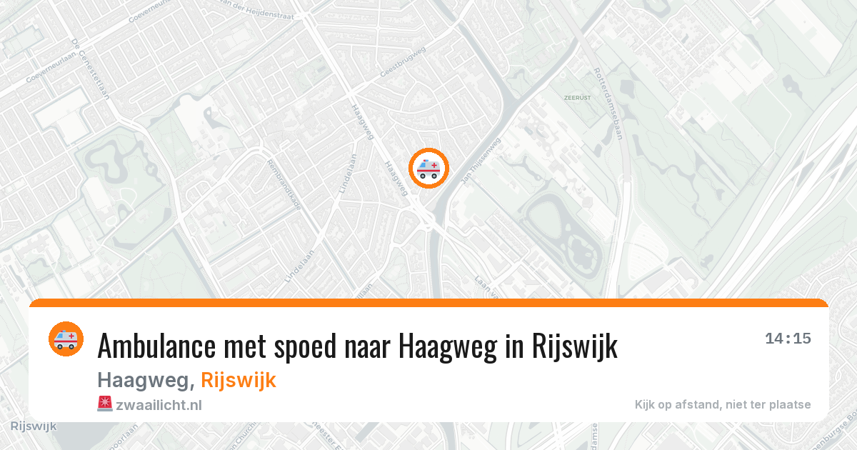 Ambulance met spoed naar Haagweg in Rijswijk — 13 jun 2026