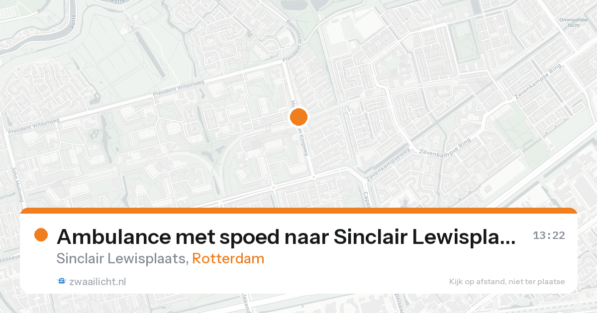 Ambulance met spoed naar Sinclair Lewisplaats in Rotterdam — 18 aug 2026