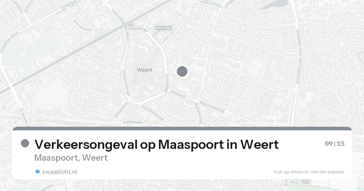 Verkeersongeval op Maaspoort in Weert — 21 aug 2026
